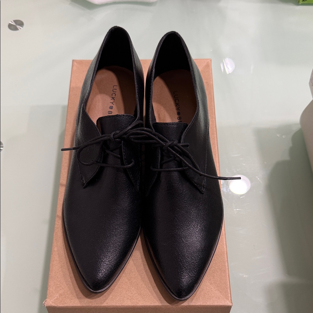 Lucky Brand Black Erreka LaceUp Leather Oxford